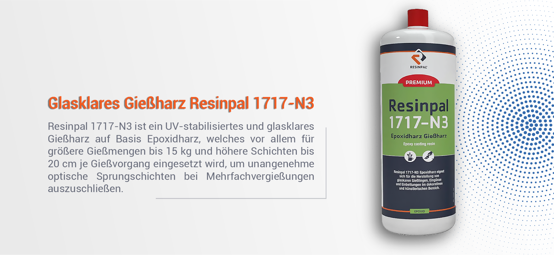 Resinpal 2301 ist ein Epoxidharz zum Laminieren von GFK-Bauteile. Dieses Epoxidharz können Sie im Onlineshop von Fiberglas Discount kaufen. 